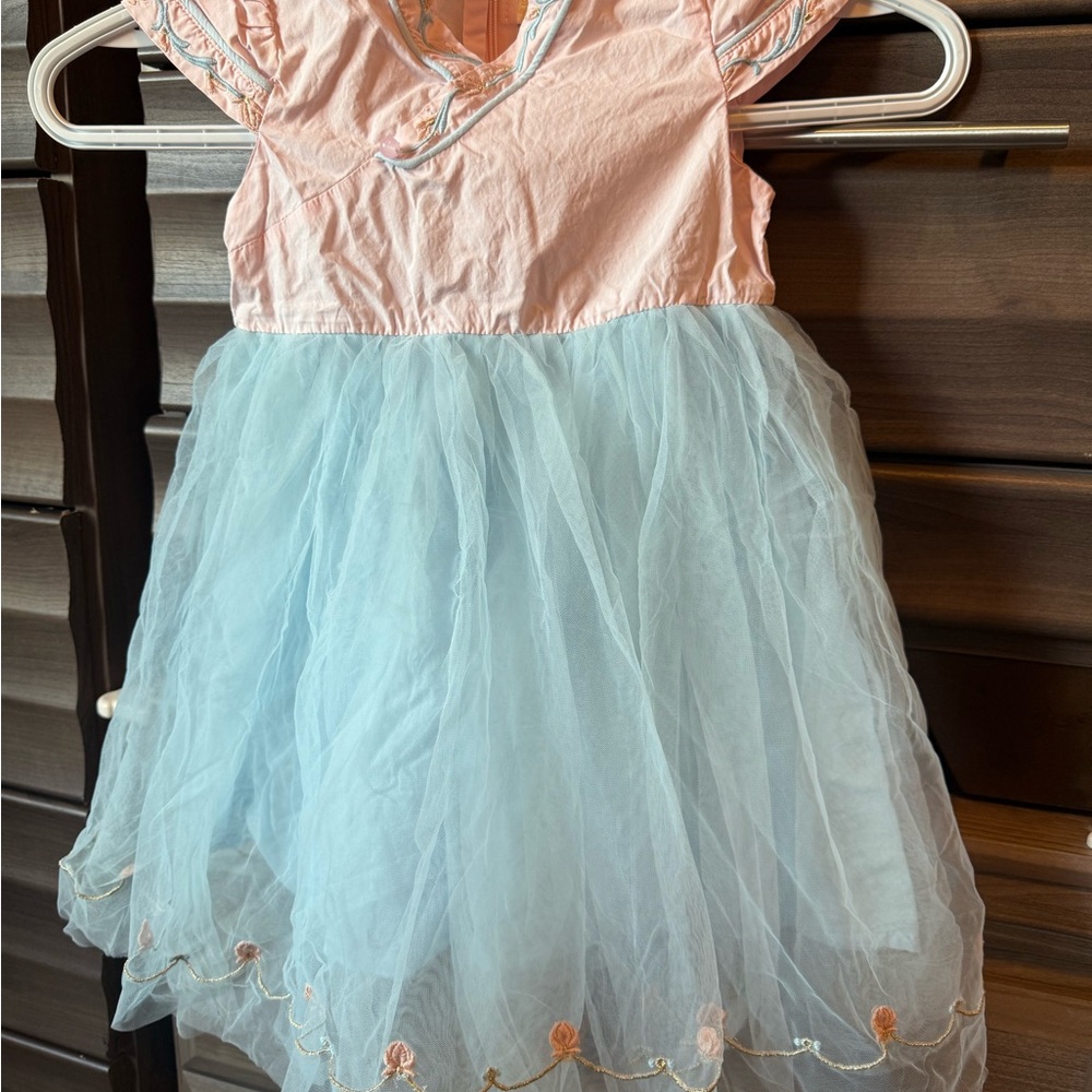 Pink and Blue Tulle Dress